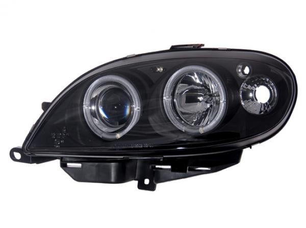 Headlights Citroen Saxo 00-.. Angel Eyes Black