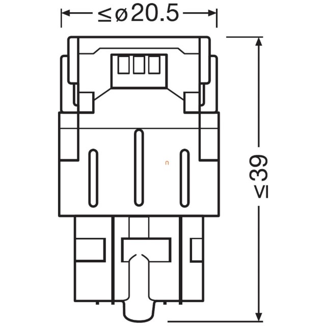 W21/5W Osram LEDriving 7515DYP-02B 3W Amber