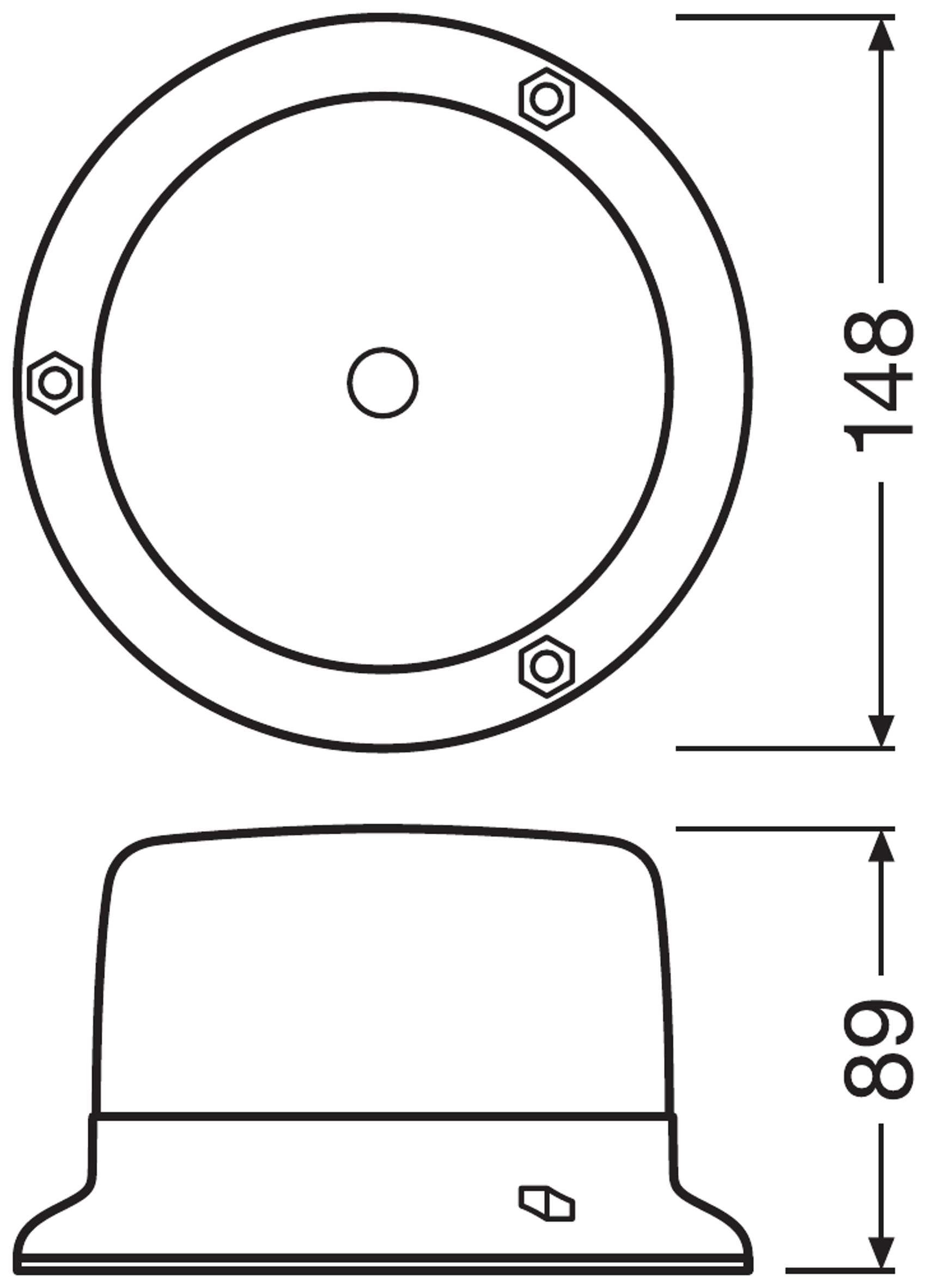 LICHTsignaal LED ZWAAILICHT LICHT 360° zwaailicht waarschuwingslicht 12&24V 1st. OSRAM