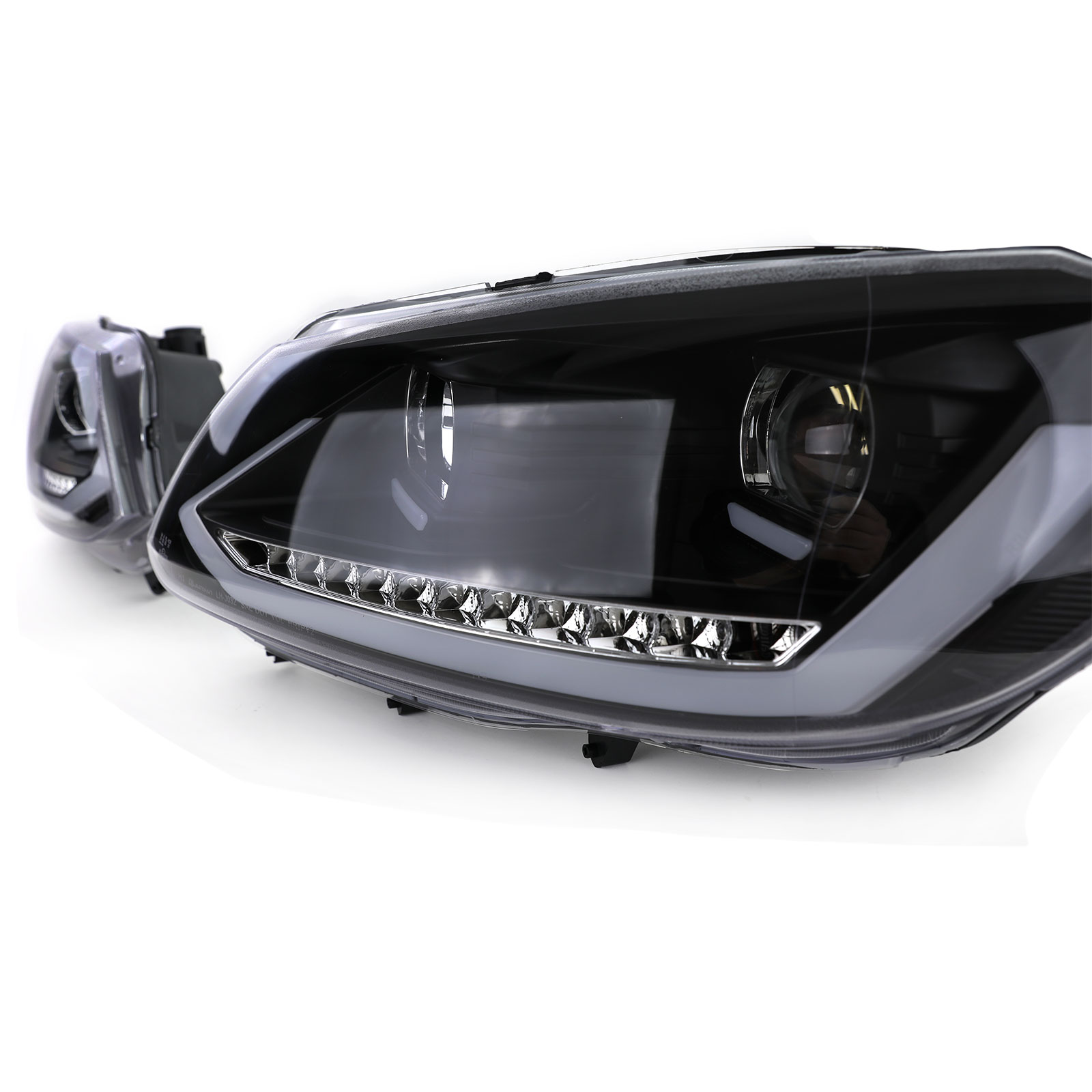 Headlights VW Touran/Caddy Black