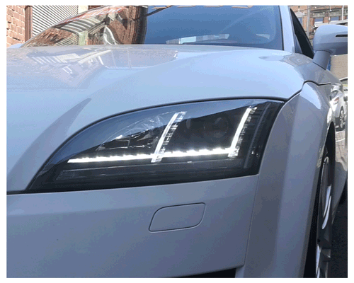Koplampen Audi TT 8J 11-14 Dynamic LED Zwart Xenon AFS