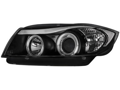 Headlights BMW 3 serie E90 Angel Eyes Black