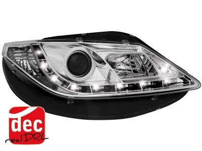 Headlights Seat Ibiza 6J 08- Devil Eyes Dlite LED Chrome