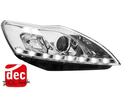 Headlights ford Focus 08-11 Devil Eyes dayline chome