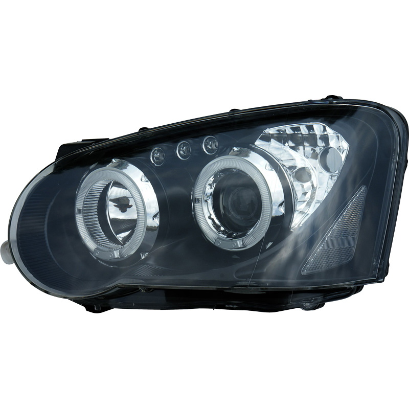 Set Headlights  Subaru Impreza 2003-2005 - Black - incl. Halos