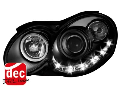 DAYLINE Headlights Mercedes Benz CLK W209 03-08 black