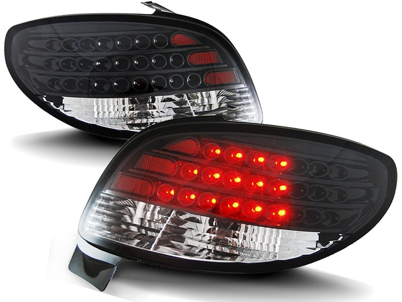 Taillights Peugeot 206 LED black SPECIAL PRICE