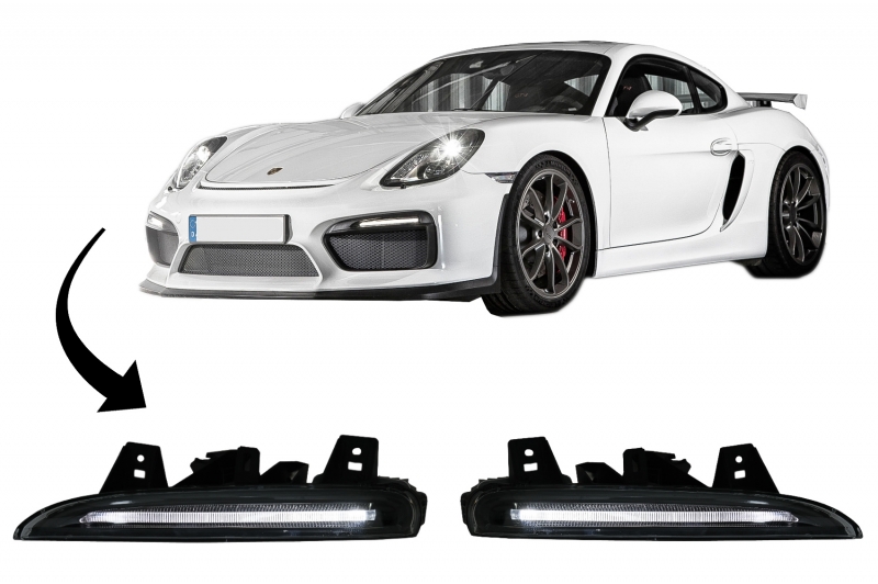 DRL LED for Front Bumper suitable for PORSCHE CAYMAN 981C BOXSTER 981 (2013-2016) GT4 Design