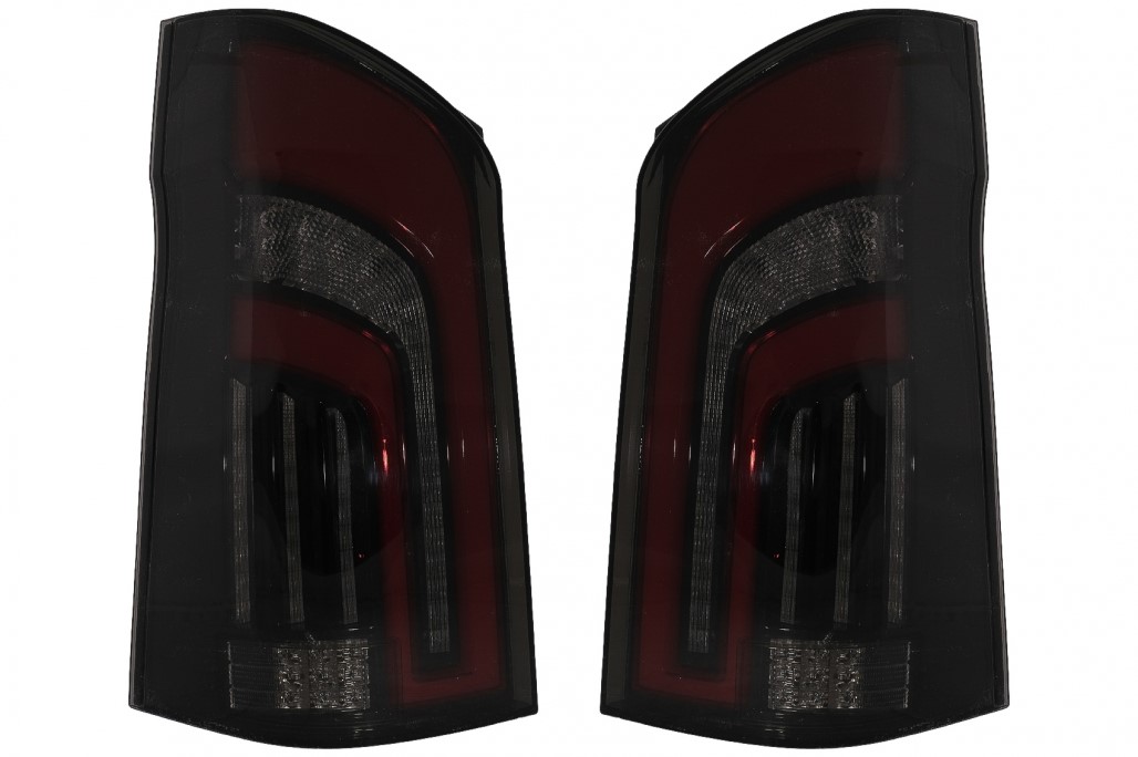 Full LED Taillights Smoke suitable for Mercedes V-Class W447 (2014-2019) Single Rear Door with Dynamic Sequential Turning Lights