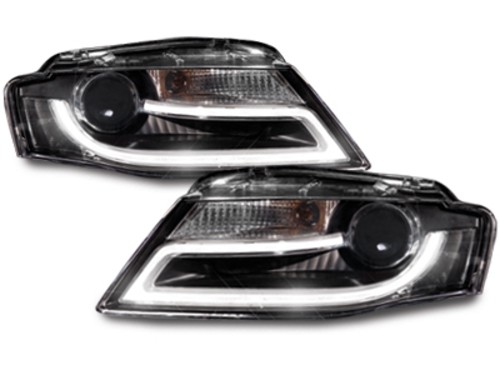 Headlights Audi A4 8K/8E with LED DRL 07-11 black