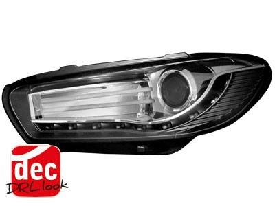 Headlights VW Scirocco 08-..Dayline Devil Eyes Black