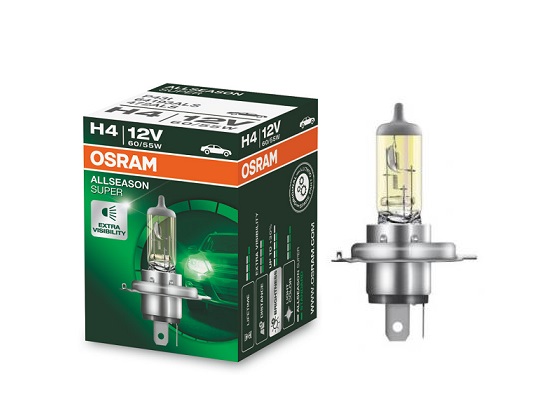 Osram All Season Super Geel H4 55W 12V