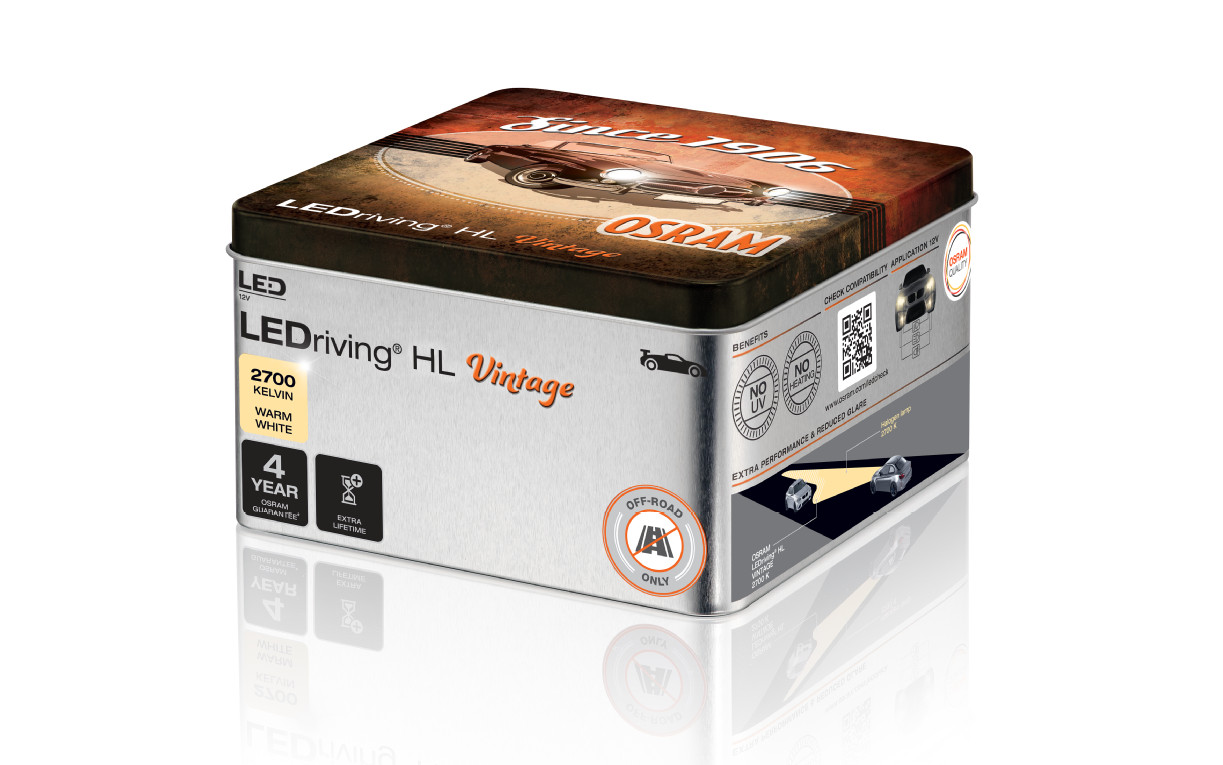 OSRAM LEDriving® HL VINTAGE [~H4/H19/R2] 2700K Warm White NO ECE 2St.