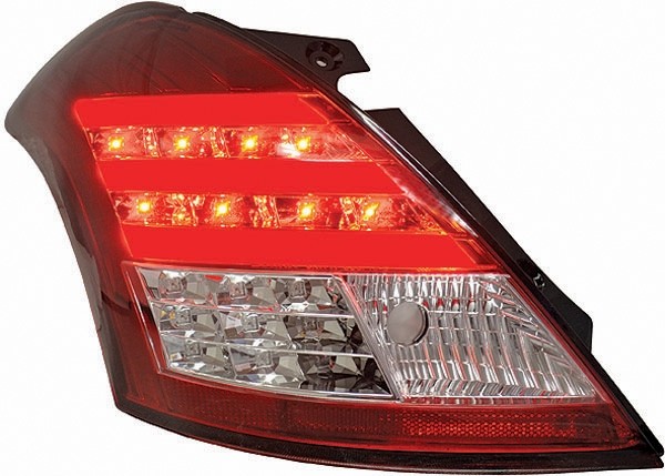 Taillights Suzuki Swift with Lightbar and LED 10- red/chome