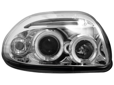 Headlights Angel Eyes Renault Clio B 9.98-5.01 Chrome