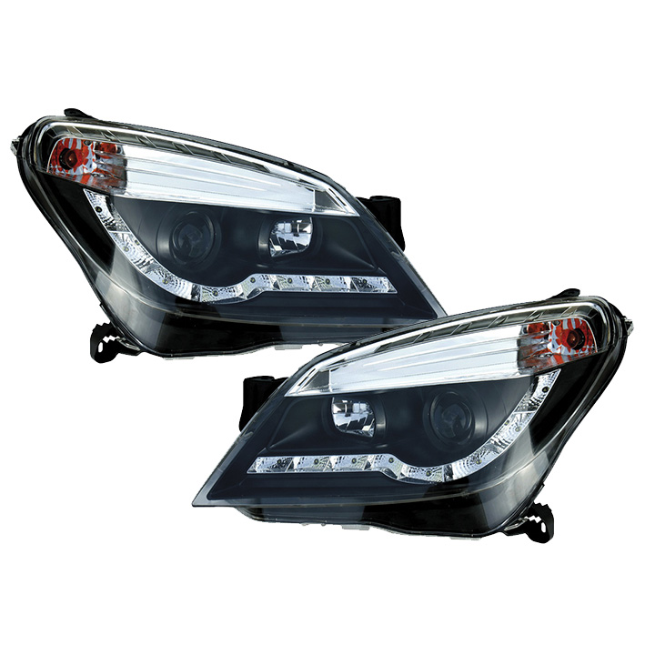 Headlights Opel Astra H Dayline Devil Eyes Black