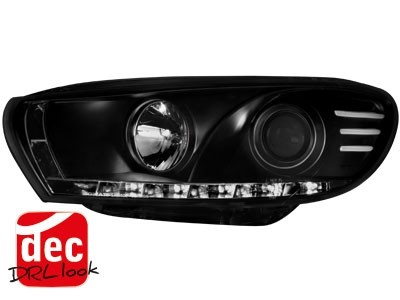 Headlights VW Scirocco 08-..Dayline Devil Eyes Black