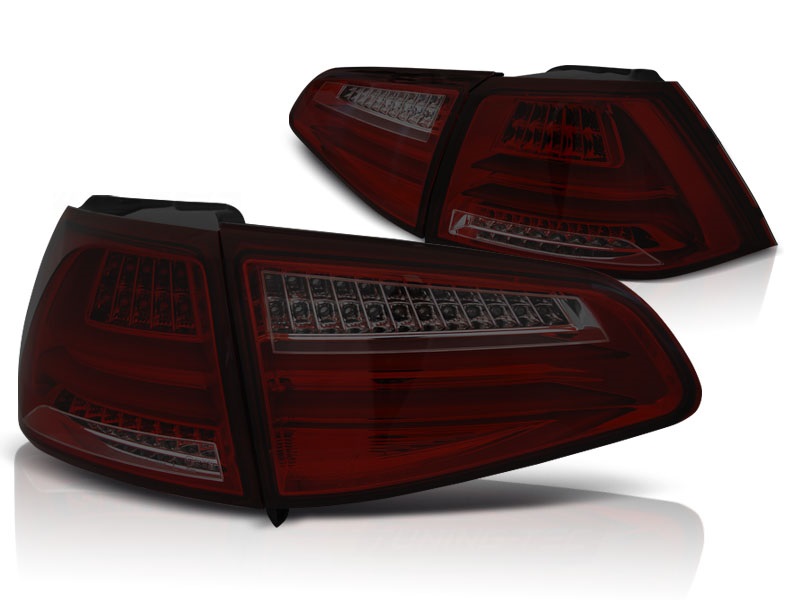 Taillights VW Golf VII red/Smoke Lightbar