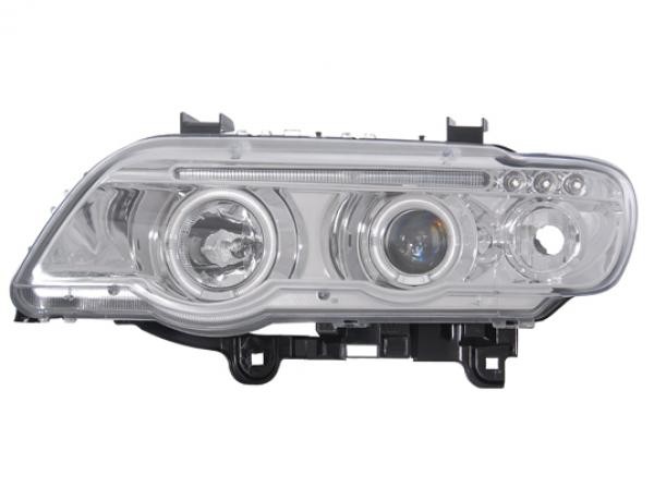 Headlights BMW X5 HaloRims Chrome