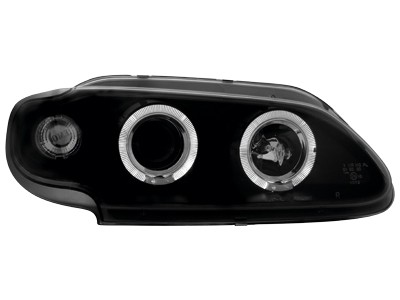 Headlights Renault Megane 96-99 3/5 door Angel Eyes Black