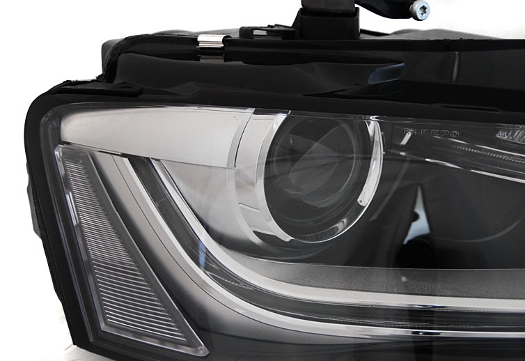 Headlights AUDI A4 B8 12-15 BLACK LED