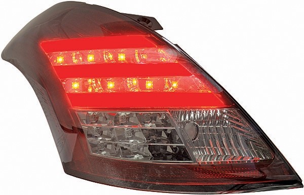 Taillights Suzuki Swift with Lightbar and LED 10- red/Smoke