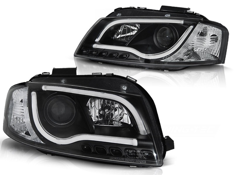 Headlights Audi A3 8P 03-08 Tube Light LED chome