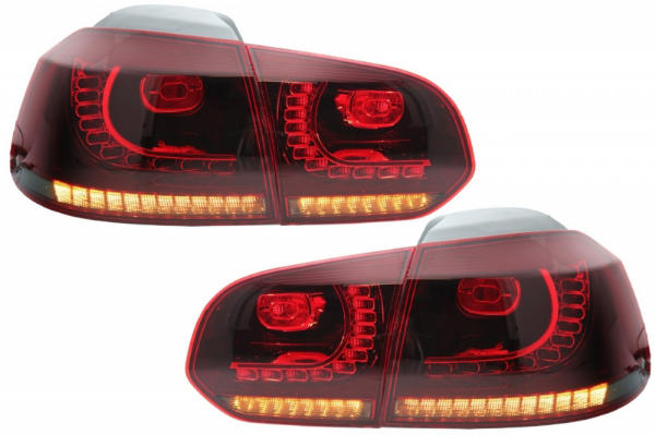 Taillights led VW Golf VI 10/08- R-look Dynamic red/Smoke
