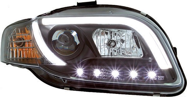 Headlight set Audi A4 8E B7 04-07 clear/black