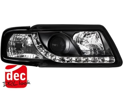 Headlights Audi A3 8L LED Devil Eyes Dayline Black