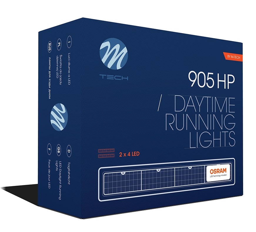 Dagrijverlichting LED 2x4 LEDs 905 OSRAM Opto Semiconductors