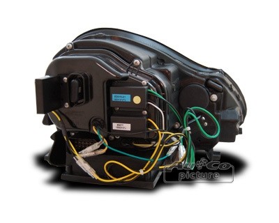 Headlights Porsche Cayenne xenon LED DRL look cayenne black
