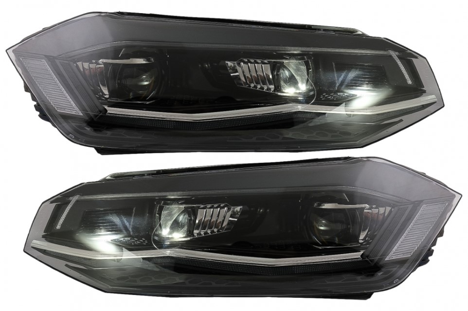 Headlights VW Polo Polo VI (2G) black