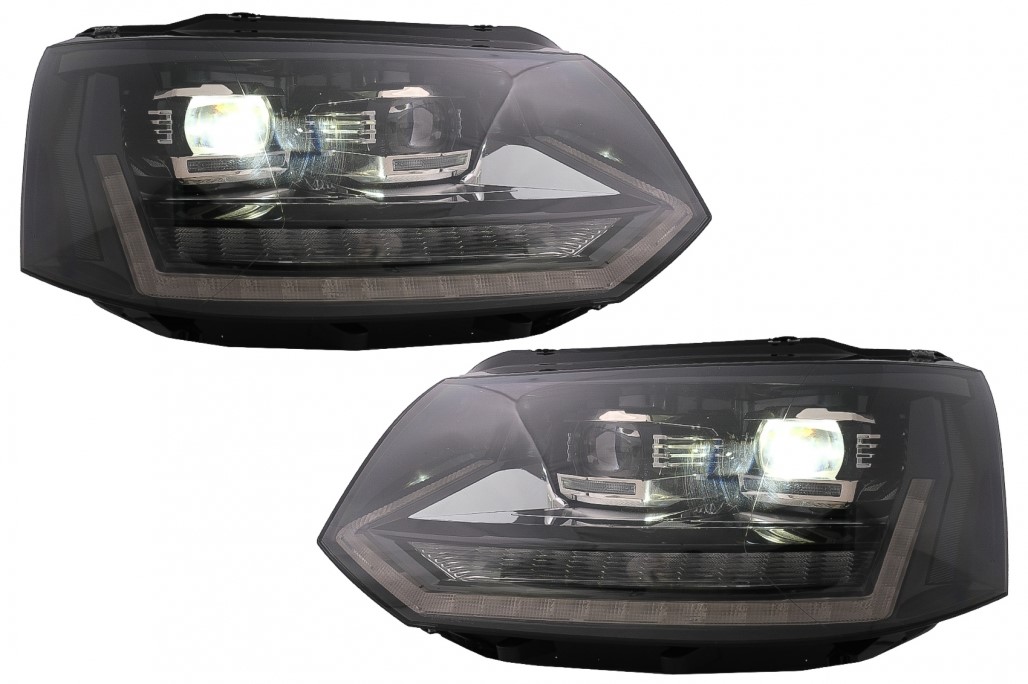 Headlights VW T5 09-.. Devil Eyes Dlite LED black