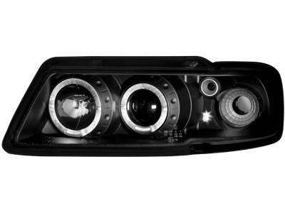 Headlights Audi A3 8L Angel Eyes Black