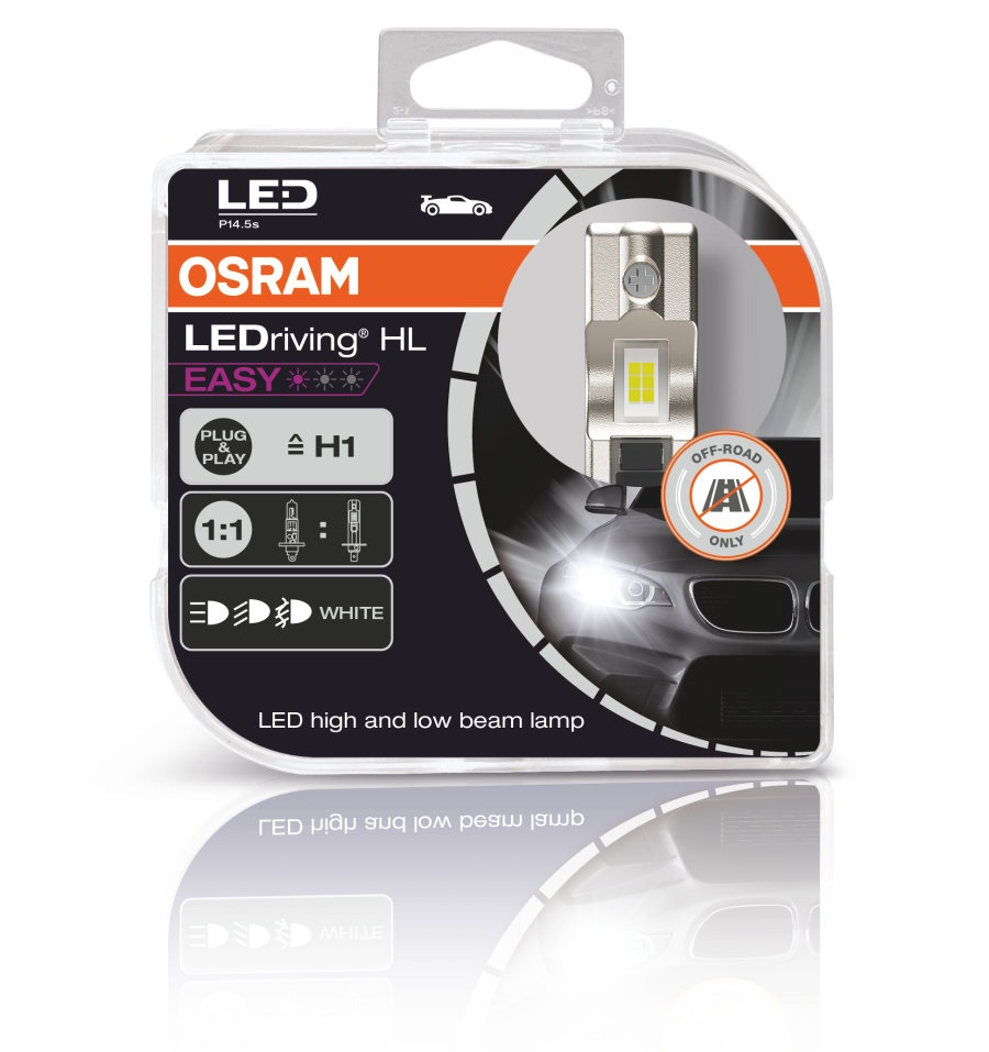 OSRAM LEDriving HL EASY H1 12V 9W P14,5s 6500K White 2St.