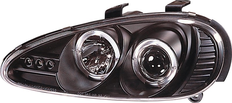 Headlights with Angel Eyes rings Mazda MX-3 Black