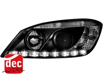 Headlights Mercedes C-Klasse W204 07-12 black