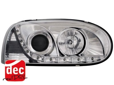 Headlights VW Golf III 92-97 Devil Eyes Dlite LED Chrome