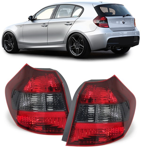 Taillights BMW E81 E87 04-07 Red/Smoke TYC