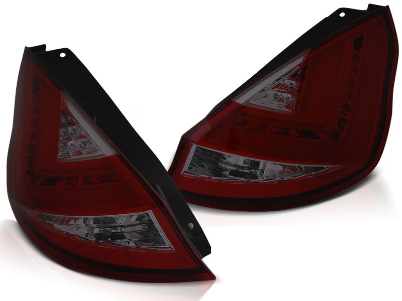 Ford Fiesta LED Tail Lights Red/Smoke 2013-2017