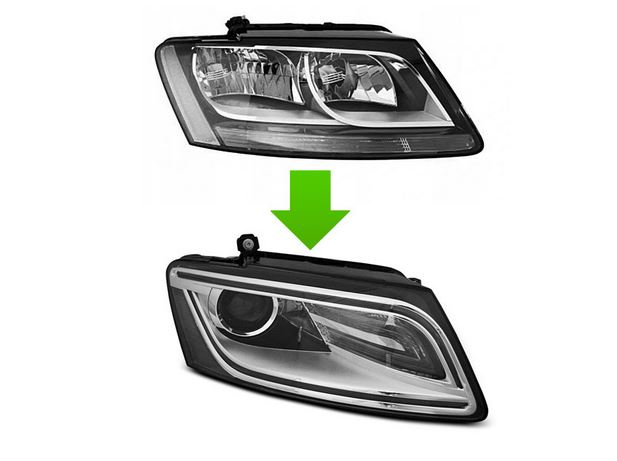 Headlights AUDI Q5 08.12-17 CHROME LED DRL