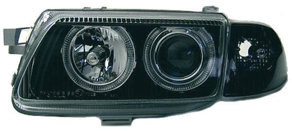 Headlights Opel Astra F Angel Eyes Black