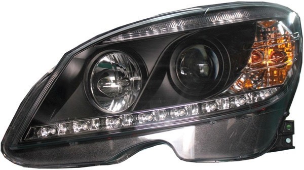 Headlights Mercedes C-Klasse W204 07-11 black