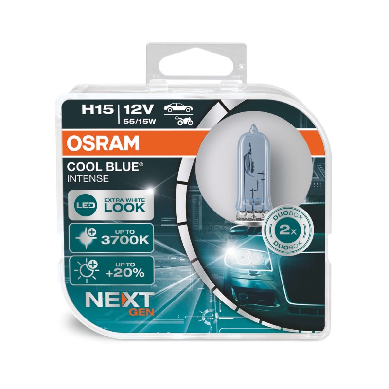 Osram Cool Blue Intense H15 12V 55/15W 2pcs Xenon Look