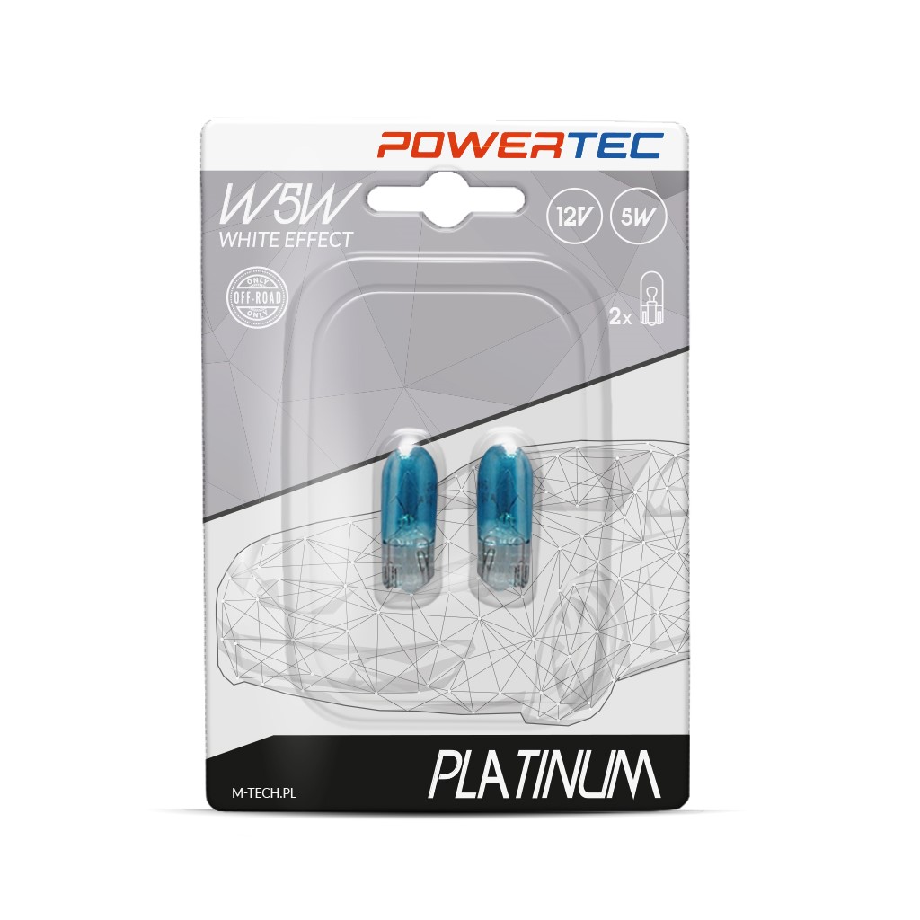 Powertec T10 halogeen Xenon blue 12V 5W