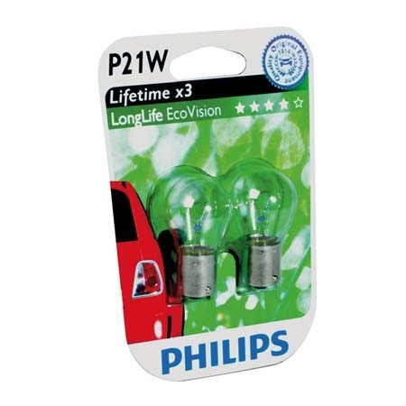 P21W LONGLIFE ECOVISION - PHILIPS 12498LLECOB2