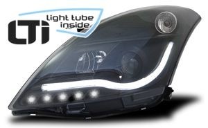 Headlights Suzuki Swift 10- Tube Light LED black