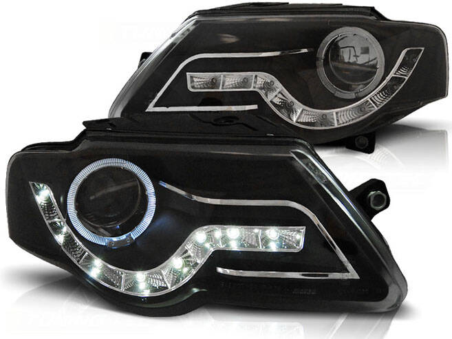 Headlights VW Passat 3C 05 Devel eyes Dayline Black