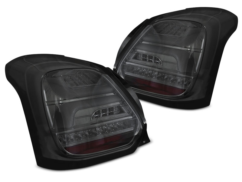 Taillights Suzuki Swift IV Dynamic LED 2017- Black/Smoke